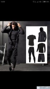 Спортивная одежда: Компрессионный костюм для тренировок из 5-ти вещей